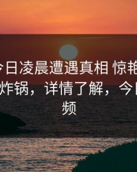 网红在今日凌晨遭遇真相 惊艳全场，91网全网炸锅，详情了解，今日网红视频