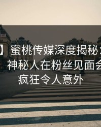【震惊】蜜桃传媒深度揭秘：丑闻风波背后，神秘人在粉丝见面会的角色疯狂令人意外
