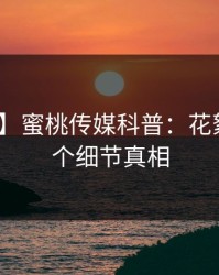 【爆料】蜜桃传媒科普：花絮背后10个细节真相