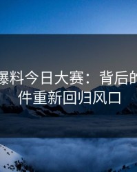 揭秘91爆料今日大赛：背后的91大事件重新回归风口