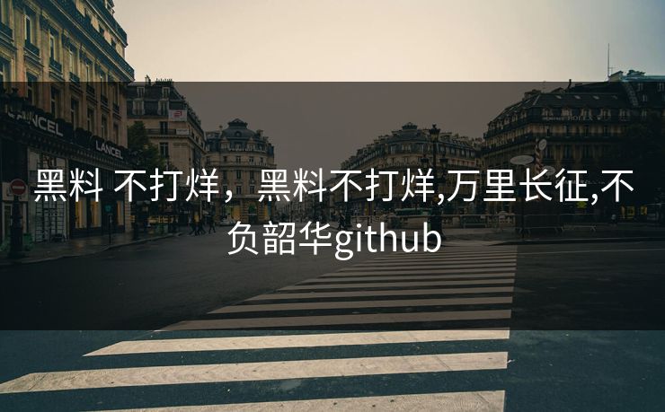 黑料 不打烊，黑料不打烊,万里长征,不负韶华github